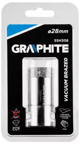 GRAPHITE Körkivágó, gyémántos 28mm x M14 (55H308)