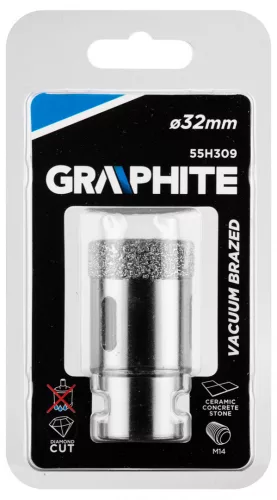 GRAPHITE Körkivágó, gyémántos 32mm x M14 (55H309)