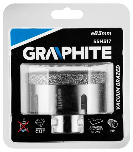 GRAPHITE Körkivágó, gyémántos 83mm x M14 (55H317)