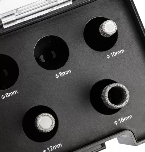 GRAPHITE Körkivágó készlet, gyémántos, M14, 6,8,10,12,16mm (55H319)
