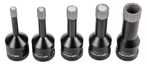 GRAPHITE Körkivágó készlet, gyémántos, M14, 6,8,10,12,16mm (55H319)