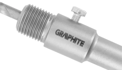 GRAPHITE Koronafúró, körkivágó adapter, hatszög szárral, központfúróval, M22, 200mm (55H330)