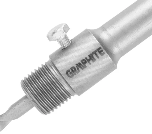 GRAPHITE Koronafúró, körkivágó adapter, SDS Max szárral, központfúróval, M22, 190mm (55H332)