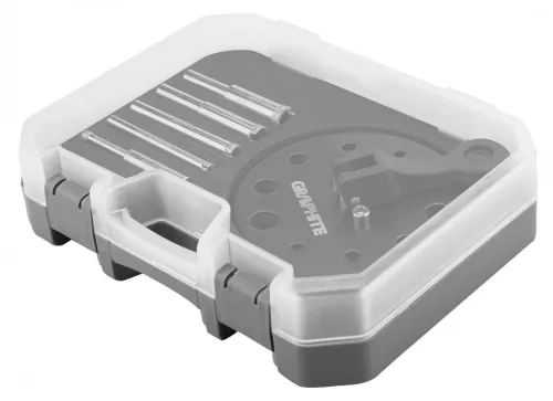 GRAPHITE Gyémánt fúró- és vezető készlet 6db, 5-12 mm fúrószár, (55H541)