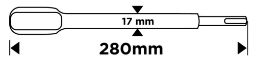 GRAPHITE Kanalasvéső, SDS PLUS, 17X280mm (55T111)