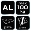NEO Vákumos táblaemelő, üveghez, csempéhez, lakkozott felületekhez, alumínium, kettes, 100 kg (56-802)