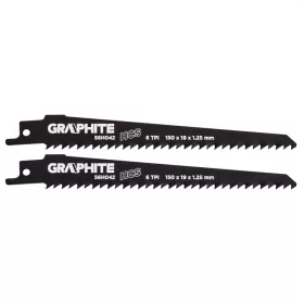   GRAPHITE Orrfűrészlapok, HCS, 150x19x1.25mm, 6TPI, set, 2db. (56H042)