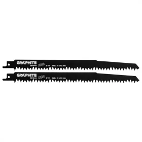   GRAPHITE Orrfűrészlapok, HCS, 240x19x1.5mm, 5TPI, set, 2db. (56H044)