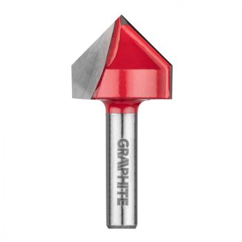   GRAPHITE Felsőmaró kés, V-horonymaró 25.4 x 25.4 mm, 8 mm (56H210)