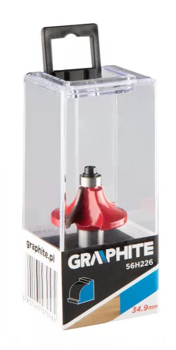 GRAPHITE Felsőmaró kés, kerekítő 34.9 x 15.4 mm, 12 mm (56H226)