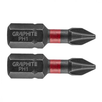   GRAPHITE Torziós ütvecsavarozó bit PH1x25mm, 2db. (56H500)