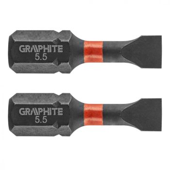   GRAPHITE Torziós ütvecsavarozó bit SL5.5x25mm, 2db. (56H510)