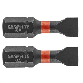   GRAPHITE Torziós ütvecsavarozó bit SL6.5x25mm, 2db. (56H511)