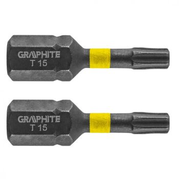   GRAPHITE Torziós ütvecsavarozó bit TX15x25mm, 2db. (56H512)
