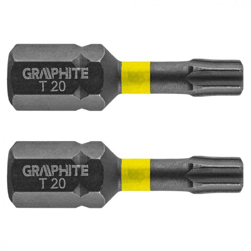 GRAPHITE Torziós ütvecsavarozó bit TX20x25mm, 2db. (56H513)