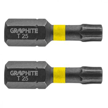   GRAPHITE Torziós ütvecsavarozó bit TX25x25mm, 2db. (56H514)