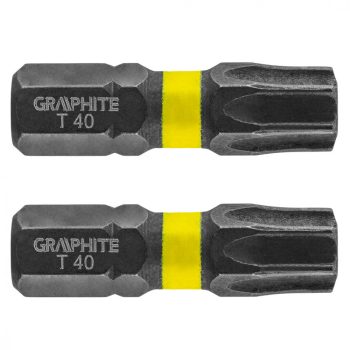   GRAPHITE Torziós ütvecsavarozó bit TX40x25mm, 2db. (56H517)