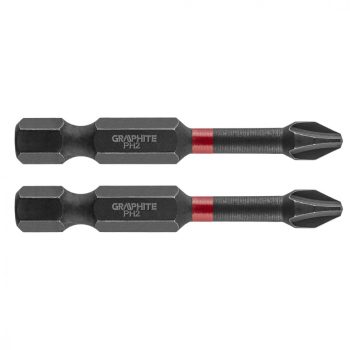   GRAPHITE Torziós ütvecsavarozó bit PH2x50mm, 2db. (56H519)