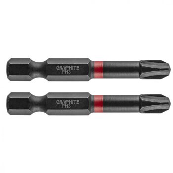  GRAPHITE Torziós ütvecsavarozó bit PH3x50mm, 2db. (56H520)