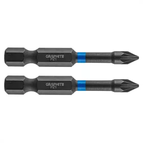   GRAPHITE Torziós ütvecsavarozó bit PZ1x50mm, 2db. (56H521)