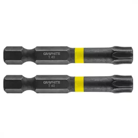   GRAPHITE Torziós ütvecsavarozó bit TX40x50mm, 2db. (56H529)