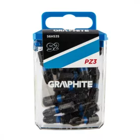   GRAPHITE Torziós ütvecsavarozó bit PZ3x25mm, 20db. (56H535)