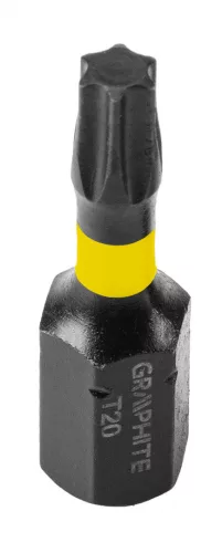 GRAPHITE Torziós ütvecsavarozó bit TX20 x 25mm, 20db (56H545)