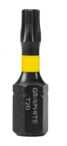 GRAPHITE Torziós ütvecsavarozó bit TX20 x 25mm, 20db (56H545)