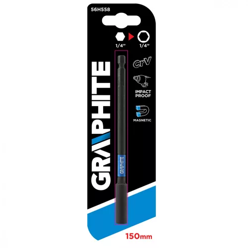 GRAPHITE Behajtószár ütvecsavarozó bitekhez 150mm (56H558)