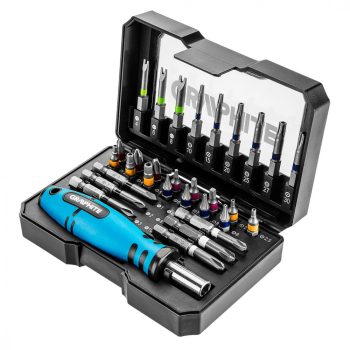   GRAPHITE Csavarhúzó bitkészlet, 31db., bitek 25mm - 15db, bitek 50mm - 15db., bittartó - 1db. (56H602)