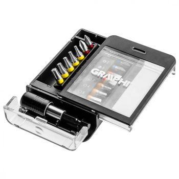   GRAPHITE Csavarhúzó bitkészlet, 15db., bitek 14mm - 8db, mágneses bittartós 1db. (56H616)