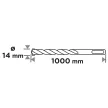 GRAPHITE Betonfúró SDS PLUS, 2 élű, dupla spirálos, 14x1000mm (56T139)