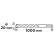 GRAPHITE Betonfúró SDS PLUS, 2 élű, dupla spirálos, 20x1000mm (56T155)