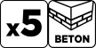GRAPHITE Betonfúró készlet, hengeres szárú, 5db-os, 4-10mm (56T215)