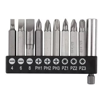   GRAPHITE Csavarhúzó bitkészlet mágneses szárral 50mm, 10db (56T512)