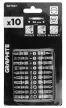 GRAPHITE Csavarhúzó bitkészlet kéthegyű 10db (56T517)