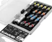 GRAPHITE Csavarhúzó bitkészlet 25mm, mágneses szárral, műanyag tokban, 15db (56T554)