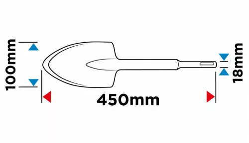 GRAPHITE Ásóvéső SDS Max 100x450 mm (57H551)