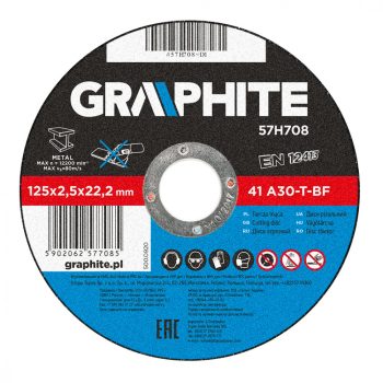   GRAPHITE Vágókorong fémhez 125x2,5x22mm 41 A30-T-BF (57H708)