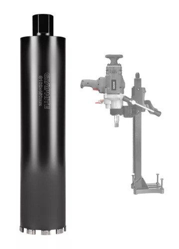 GRAPHITE Gyémánt magfúró korona, 102x450mm, 9 szegmenses, 58G540 géphez (57H862)
