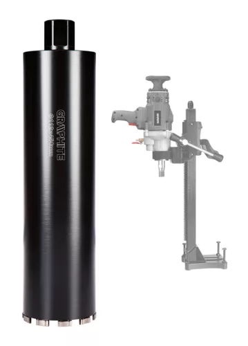GRAPHITE Gyémánt magfúró korona, 112x450mm, 10 szegmenses, 58G540 géphez (57H863)
