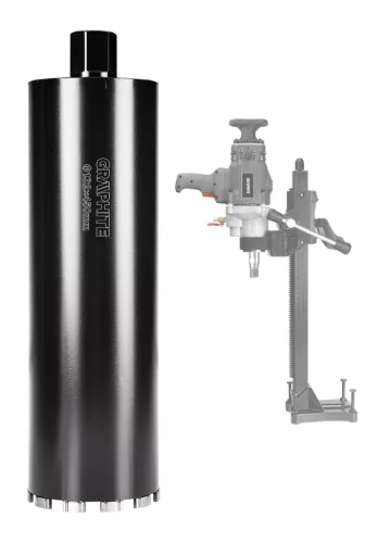 GRAPHITE Gyémánt magfúró korona, 132x450mm, 11 szegmenses, 58G540 géphez (57H867)