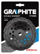 GRAPHITE Gyémánt csiszolókorong 180x5x22,2mm dupla szegmenses (57H888)