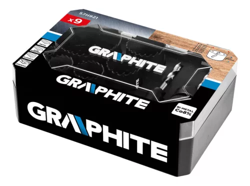 GRAPHITE Körkivágó készlet, bi-metál, HSS Co 8%, 19,25,30,35,40,68mm (57H921)