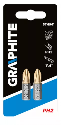 GRAPHITE Csavarhúzó bit PH2 2 db. (57H961)