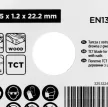 GRAPHITE Vágókorong karbidszemcsés, műanyaghoz, szeges fához, univerzális 115x1,2x22,2 (57T124)