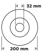GRAPHITE Drótkorong, tányér, hullámos, 200x32mm, asztali gépekre (57T401)