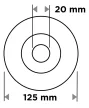 GRAPHITE Drótkorong, tányér, hullámos, 125x20mm, asztali gépekre (57T407)