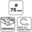 GRAPHITE Drótkorong, fazék, műanyag, 75mm, M14 (57T425)