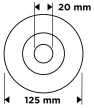 GRAPHITE Drótkorong, tányér, hullámos, 125x20mm, asztali gépekre (57T434)